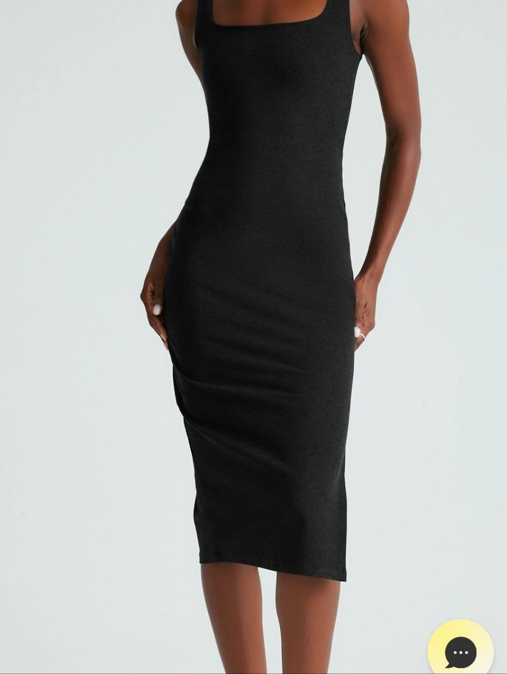 Beyond Yoga Black Tank Midi Dress